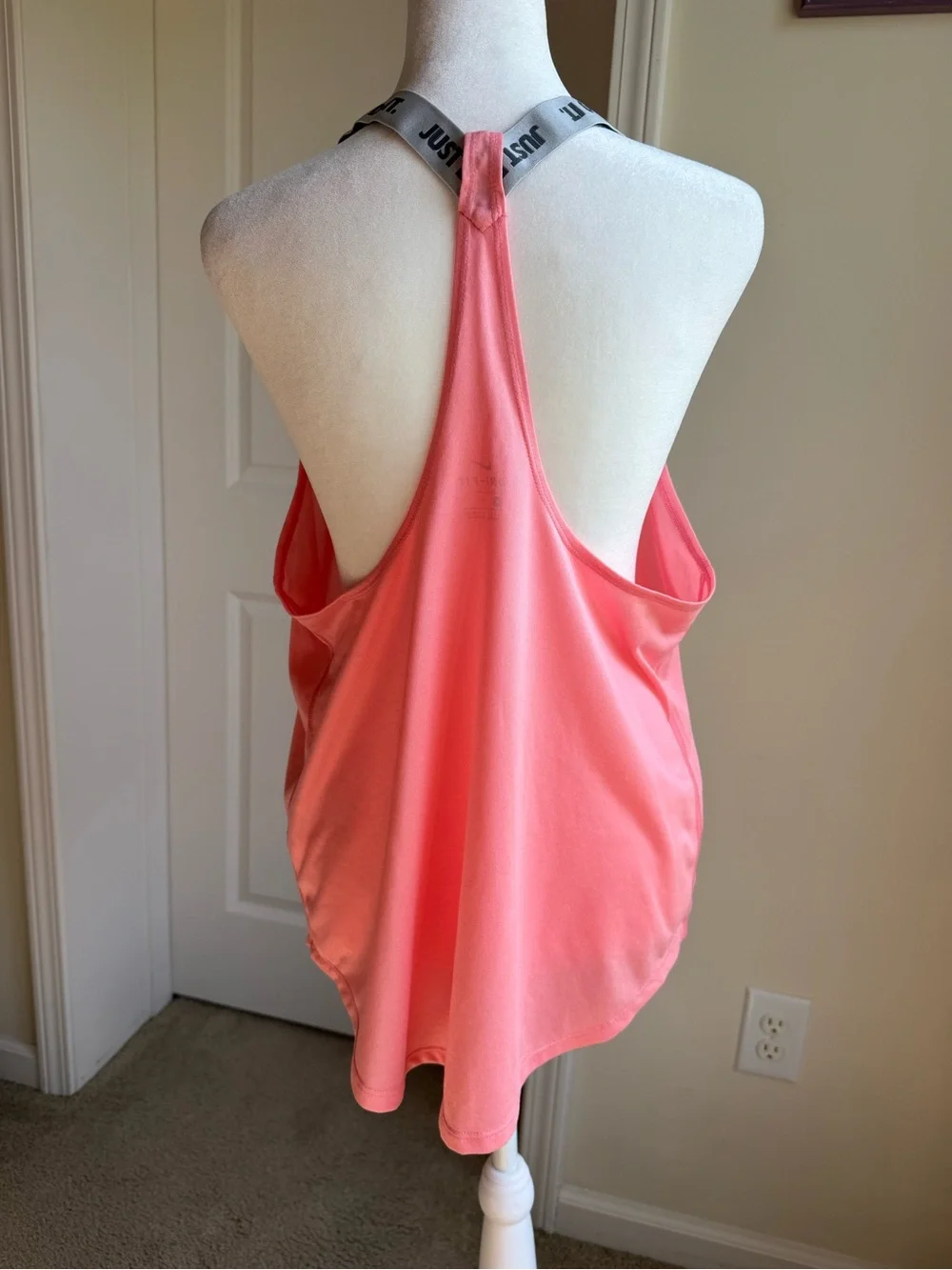 Nike Coral Racerback Tank with Branded Straps